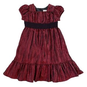 Hanna Andersson burgundy party dress size 110 (size 5)